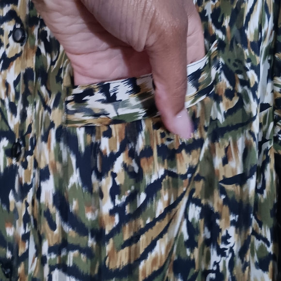 Nicola Beautiful Vintage Leopard Print Button Front Blouse Size 12 - Picture 6 of 7